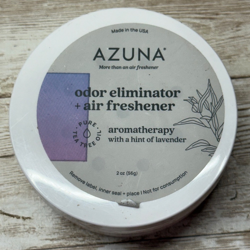 Azuna Odor Eliminator Air Freshener 2oz Lavender Tea Tree Oil Aromatherapy NEW